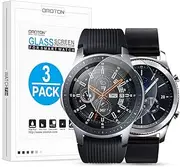 OMOTON Tempered Glass Screen Protector Compatible with Samsung Galaxy Watch 46mm (2018) & Gear S3 [3 Pack]