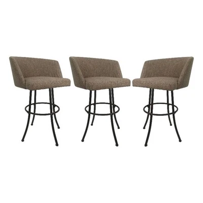 Swivel Metal Bar Stool 30" - Joey - Basin Beige - Coffee
