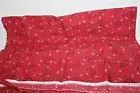 2002 Jaftex "Don't Let The Bed Bugs Bite!" Red Bug Print Fabric 1 Yard 6 Inches
