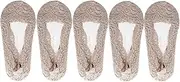 [fashiirow] 5 Pairs/Lot Socks Women's Ankle Short No-Show Invisible Foot Summer Thin Cotton Set White Low Cut Boat Lace Silicone Non-Slip