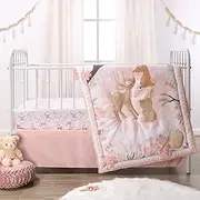 The Peanutshell Crib Bedding Set for Baby Girls, Fairytale Forest, 3 Piece Set