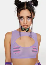 [J Valentine] Bass Fairy Mesh Top
