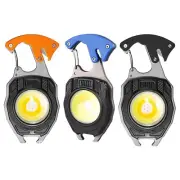 COB Keychain Work Light Keychain Flashlights 7 Light Modes 1600 Portable USB