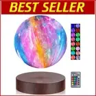 16-Color LED Moon Lamp - Unique Levitating Light for Home and Office Decor