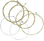 Yardwe 6Pcs String Folk Guitar Replacement Strings Guitar String Kit Easy to Use Replace Sound