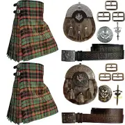 Handmade Clan Cumming Hunting Ancient Tartan Kilt Outfit For Men CustomSize Kilt