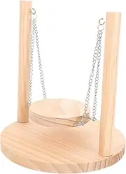 LIGHTAOTAO Funny Hamster Wooden Climbing Hammock Molar Swing for Small Animals Safe Chewing Perch Decorative Hanging for Hamsters Promotes Teeth Health and Versatile Fun