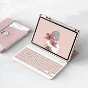 [Jarttarn] Rotatable Keyboard Case Compatible with Samsung Galaxy Tab S9 FE 10.9" 2023 SM-X510 X516B Magnetic Case for Tab S9 FE (Pink)