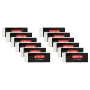 12x Derwent Academy Art Eraser For Graphic Pencils Hangsell 5.5x12x2cm White