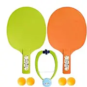 Door ping pong game, adjustable hanging table tennis trainer games, door jam ping pong starter set for door frame, ping pong trainer, hanging ping pong set with bat and balls