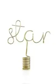 UNIQUE GOLD WIRE cursive "Star" Tree Topper NEW $30 8" HOLIDAYS +