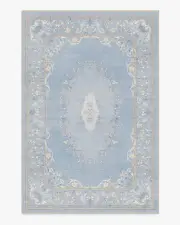200' x 290' | Machine Washable Runner Rug | Kid & Pet Friendly | Indoor Rug | Lady Whistledown Soft Blue Rug by Bridgerton | Ruggable