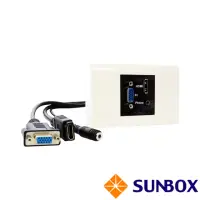 在飛比找momo購物網優惠-【SUNBOX 慧光】HDMI+VGA+AUDIO插座面板(