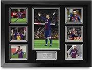 HWC Trading FR A2 Lionel Messi Barcelona Printed Memorabilia Signed Autograph Photograph Display for Football Fans and Supporters - A2 Framed