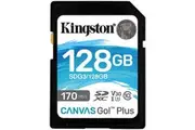 Kingston Canvas Go Plus SD Memory Card - 128GB UHS-I - Class 10 - U3 - V30 -