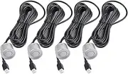 Car Parking Assist Systems 4pcs Car Reversing Radar Sensor PDC Parking Radar Sensor Parking Aid Sensor(4pcs Silver)