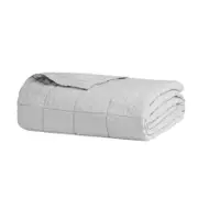 Bambury French Flax Linen Silver Quilted Coverlet
