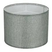 1Set Drum Lamp Shades for Table Lamps, 13"x13"x10" Linen Lampshade, Light Grey