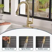 Clihome Vintage Single Handle Kitchen Faucet Pull Down Sprayer with Brush