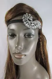 New Women Head Band Fashion Jewelry Seashell Silver Rhinestones Pendant Elastic