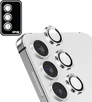 IPG ProLENS CD Aluminum Frame Camera Lens Protector for Samsung Galaxy S25 / S24 Plus, Alumina Silicate Tempered Class, HD Clarity, Scratch-Resistant, Individual Lens Cover for GlxyS25/S24+CDsil