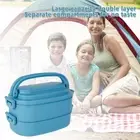 Double Layer Compartment Meal Box Microwave Safe Sealed Meal Case Kids NuDyk
