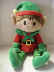 Fiesta Christmas Elf, 15" Tall, Polyester Filling, Red & Green, Brand New