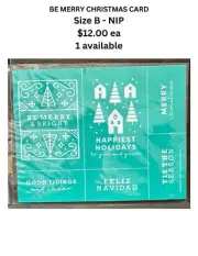 Chalk Couture Be merry Chistmas Card-Size B-NIP