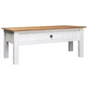 Coffee Table White 100x60x45 cm Solid Pine Wood Panama Range