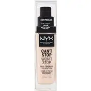 NYX PMU Can't Stop Won't Stop Full Coverage Foundation Light Porcelain, Light Porcelain.
