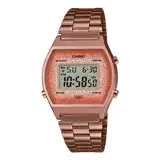 在飛比找遠傳friDay購物優惠-CASIO 卡西歐 電子錶 不鏽鋼錶帶 50米防水 玫瑰金色