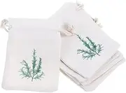 TEMPNAP Floral Burlap Drawstring Bags 10pcs Sachet Bags for Party Favor Treat Sacks Elegant Chic Design