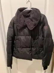 UGG Women’s Patricia Sherpa Lined Puffer Jacket Coat Black Size Large $248 NWT