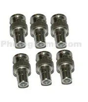 Photogitems 6 PK RCA Female-BNC male Audio connector Converter US Seller 4075-6