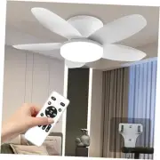 Modern Ceiling Fans with Lights and Remote, 6 Speeds & 3 Colors, Easy to