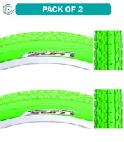 Pack of 2 Sunlite Cruiser 927 26x2.125 Clincher Wire TPI 40 Gn/Grn Reflective