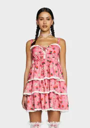 [Dolls Kill X Strawberry Shortcake] It's A Berry World Mini Dress