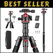 Premium 78" Aluminum Tripod & Monopod - Compact Travel Stand for Photography