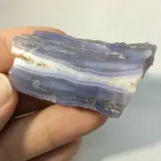 MeldedMind Holley Blue Agate Specimen 2.12in Chalcedony Holly 170901