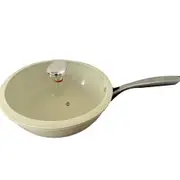 Small White Pan Flat Bottomed Pan Multifunctional Non Stick Pan Shell Porcelain Frying And Stir Frying Integrated Pan