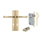 Iver Verona Door Lever on Rectangular Backplate Entrance Kit Key/Key