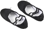 [DEARMAMY] Anti-Slip Ballet Shoes Lightweight Dance Shoes for Boys and Girls Adults Size 34 Suitable for Yoga Folk Modern Ballroom Jazzze Elastic Band Black