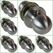 Lot of (6) Weiser Pueblo Satin Nickel Passage Door Knob Round Ball, Non-Locking