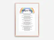 Nursery/Baby/Newborn Lockdown Baby Rainbow Poem Unique Keepsake Gift Wall Print