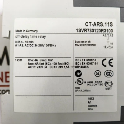 CT-ARS.11S 1SVR730120R3100 For Time Relay 24-240V AC/DC