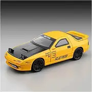 Die-cast Alloy 1:32 for Mazda RX7 Sports Car Model Sound Light Pull Back Simulation Vehicle Model Exquisite Collection Miniature Vehicle(Yellow)