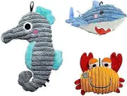 Squeaky Plush Dog Toy Pack for Puppy, Small Stuffed Puppy Chew Toys 3pcs Dog Toys for Small breeds with Squeakers, Cute Soft Pet Toy for Small Medium
