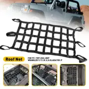 Roof Net Multifunction Mesh Cargo Net Hammock forJeep Wrangler YJ TJ JK JL Black
