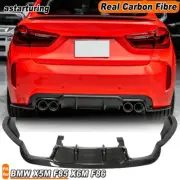 Carbon Fiber Rear Bumper Diffuser Lip Spoiler For BMW F85 X5M F86 X6M 2016-2018