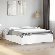 Bedframe Wooden Frame with Slats, White Bed Frame 150x200 cm for Bedroom, Platform Base, Loft Beds and Furniture